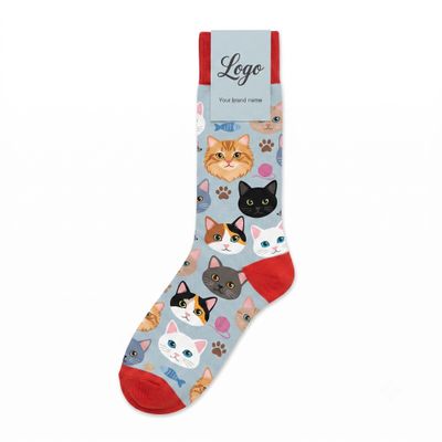 Custom Dog Portrait Print Socks - Detail A